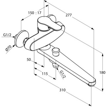Смеситель KLUDI OBJEKTA 324910575