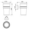 Стакан KLUDI VELA S 25975N0 подвесной