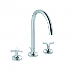 Смеситель KLUDI NOVA FONTE Déco 201430539 для раковины на три отверстия двухвентильный