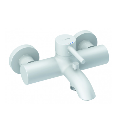 Смеситель KLUDI BOZZ WHITE 386915376 для ванны с изливом с подключением шланга