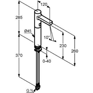 Смеситель KLUDI ZENTA 3810605 для раковины сенсорный