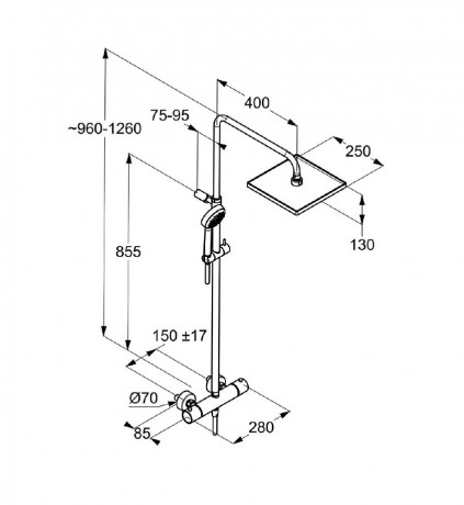 Душевая система KLUDI LOGO 6809805-00 с термостатом