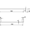 Держатель полотенца KLUDI VELA C 3198005 широкий 450 мм