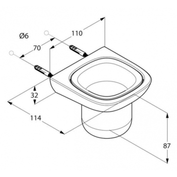Стакан KLUDI AMBIENTA 5397505 подвесной