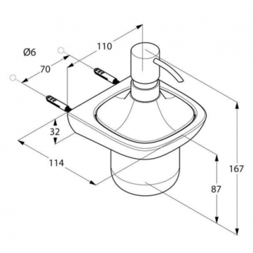Дозатор KLUDI AMBIENTA 5397605 подвесной