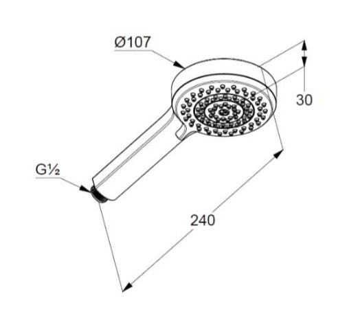 Душевая лейка KLUDI DIVE 6883039-00