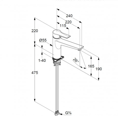 Смеситель KLUDI MIX 329043975 для кухни