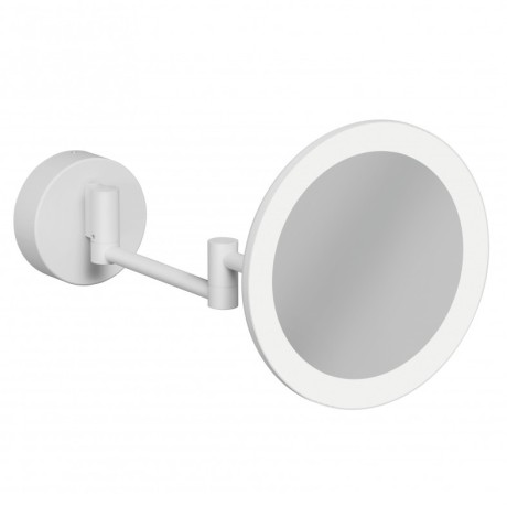 Зеркало косметическое KLUDI VELA R 5899553W подвесное с подсветкой 3х кратное увеличение