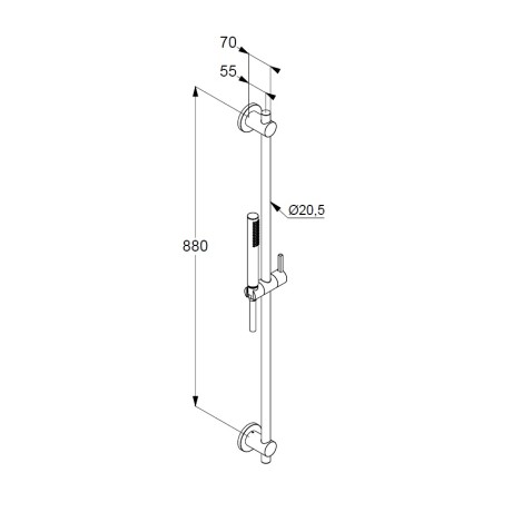 Душевой гарнитур KLUDI NOVA FONTE Puristic 2084053-15