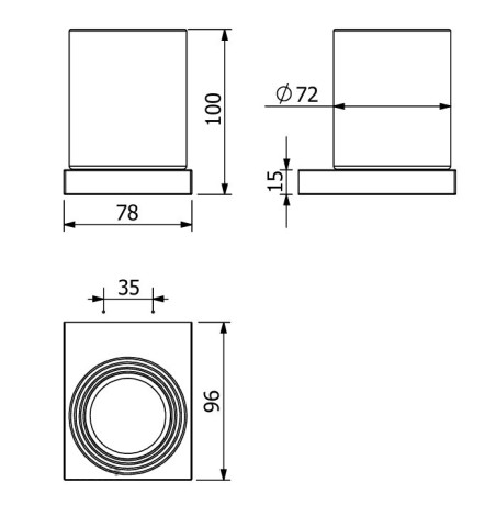 Стакан KLUDI VELA C 31975N0 подвесной