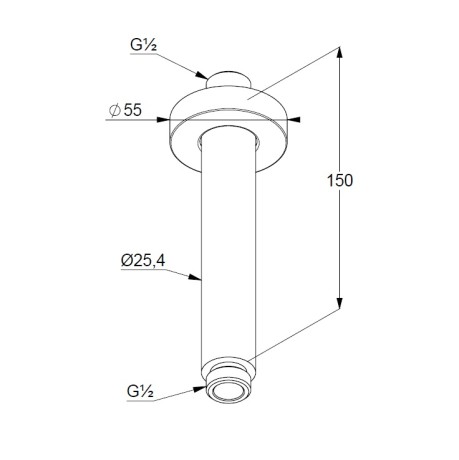Душевой кронштейн KLUDI A-QA 66515N2-00