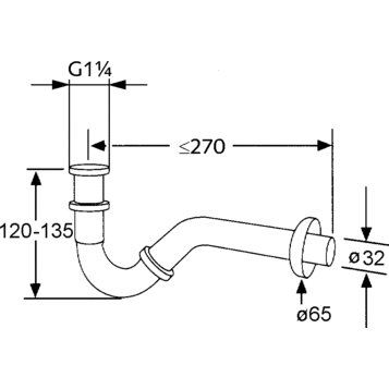 Сифон KLUDI 1031105-00 для биде