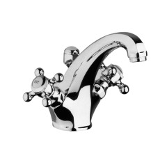 Смеситель KLUDI ADLON 510100520 для раковины на одно отверстие двухвентильный с донным клапаном