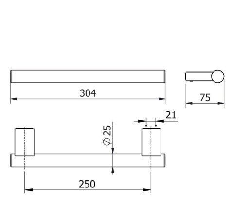 Поручень KLUDI VELA C 31981N1 для ванны
