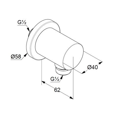 Подключение душевого шланга KLUDI NOVA FONTE Puristic 2054353-15