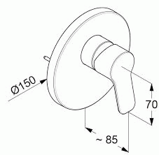 Смеситель KLUDI PURE&EASY 374200565 для душа встраиваемый внешняя часть