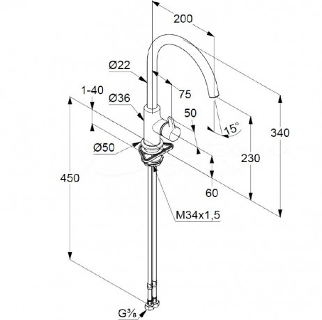 Смеситель KLUDI BINGO STAR XS 468033978 для кухни