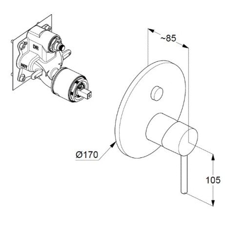 Комплект KLUDI BOZZ 386585376 душевой 7 в 1 верхний душ 300 мм 1